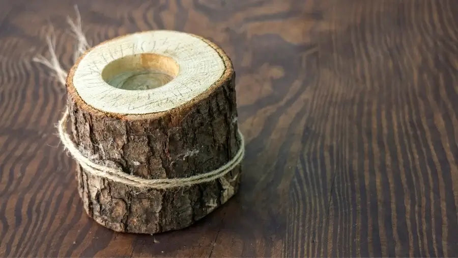 tree homemade candle holder DIY