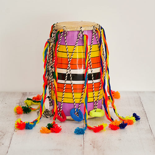 Traditional Bright Indian Dhol Drum