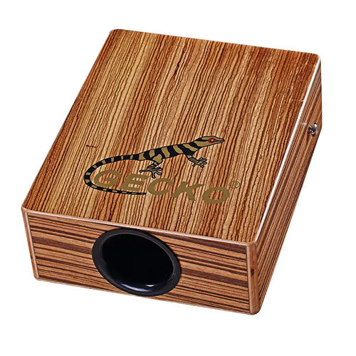 Gecko music zebra wood portable cajon 