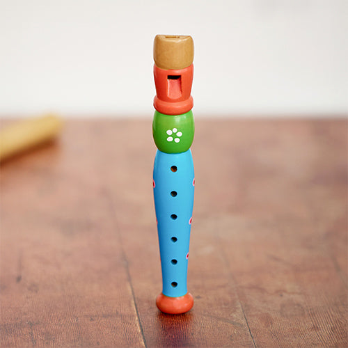 Painted multicoloured matsu flute recorder