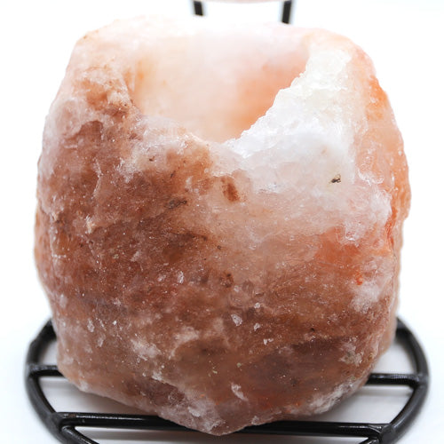 close up Himalayan salt lamp oil burner