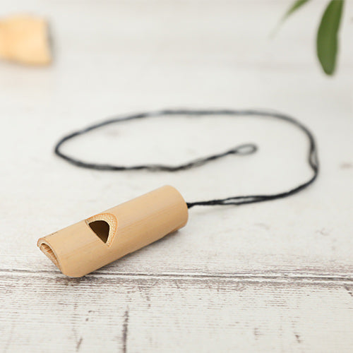 Small Solid Bamboo Whistle Woodwind Instrument Pendant