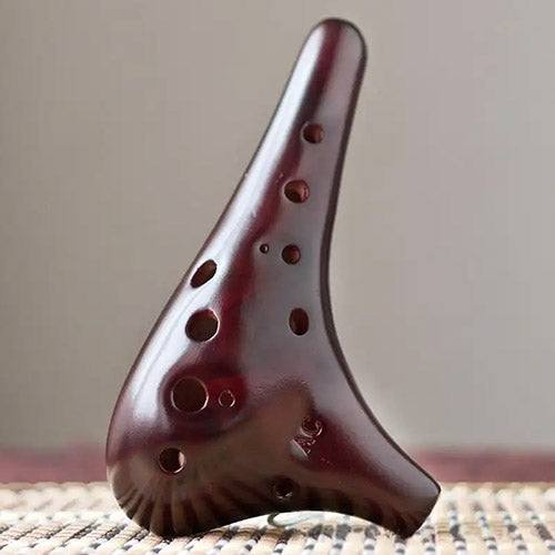 red 12 hole ocarina 