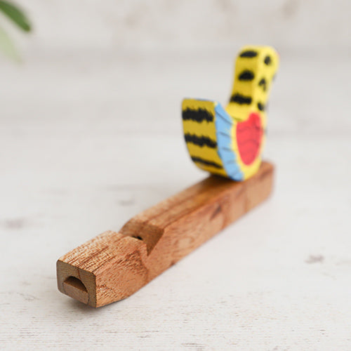 Solid Wood Indonesian Bird Whistle with Mouthpiece