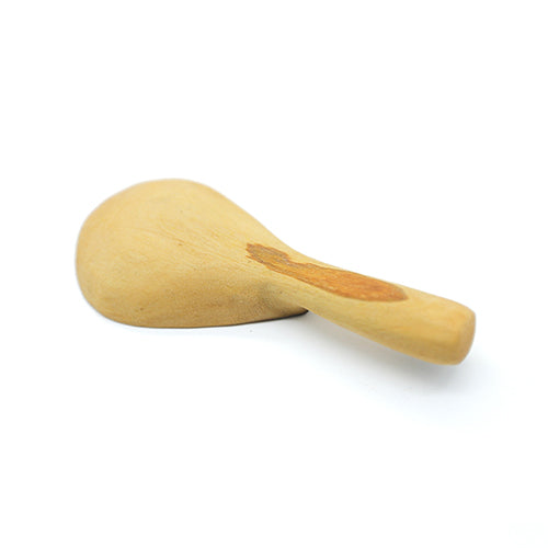 Bottom view of a classic Nyeri olive wood spice spoon