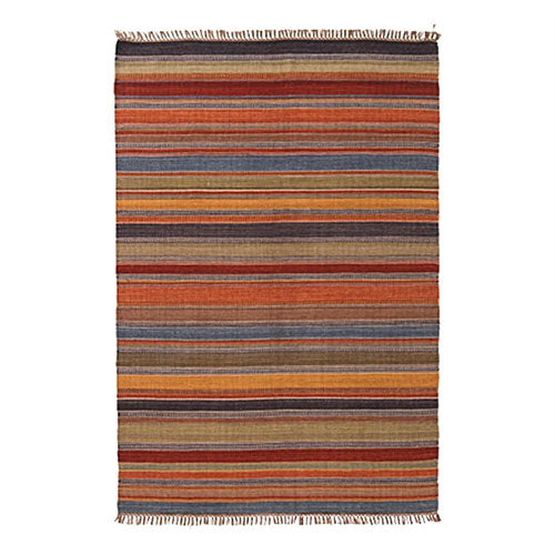 Colorful Ooty Stripe Kilim Indian Rug