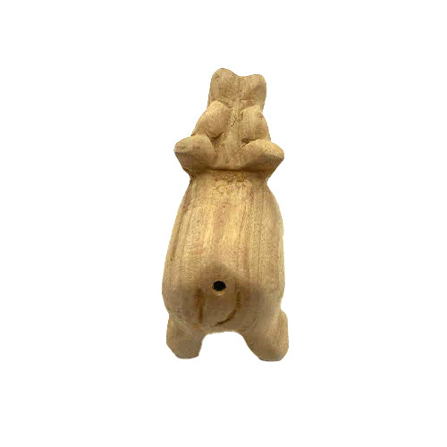 Wooden Pig Whistle Ornament on white background