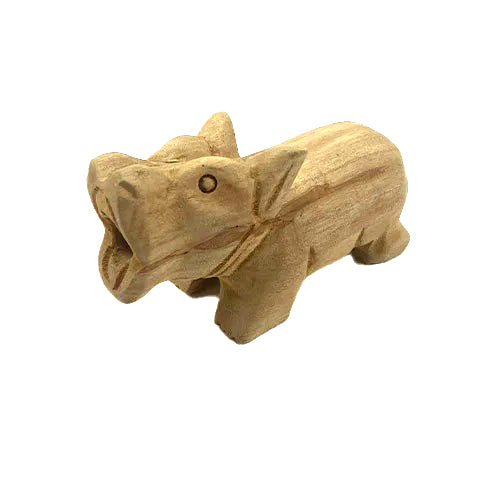 Wooden Pig Whistle on white background