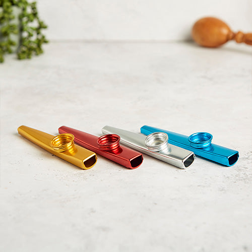 Colorful Metal Kazoos in Various Shades