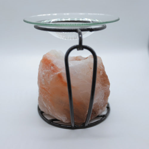 behind salt lamp oil burner