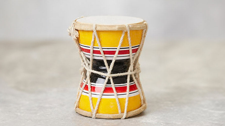 Small Indian damaru traditional drum