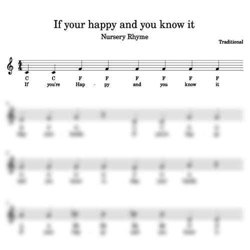 if your happy and you know it nurse rhyme universal score