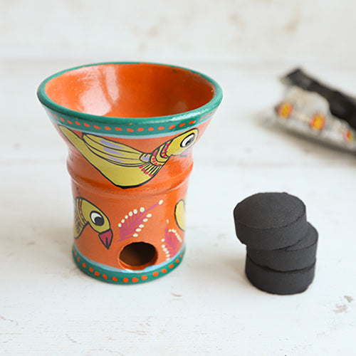 Hand Painted Incense Charcoal Burner