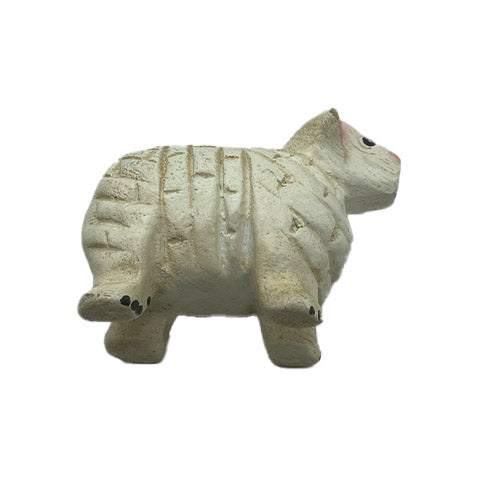 white sheep whistle in white background