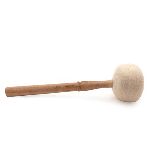 Natural Wool Mallet on White Background