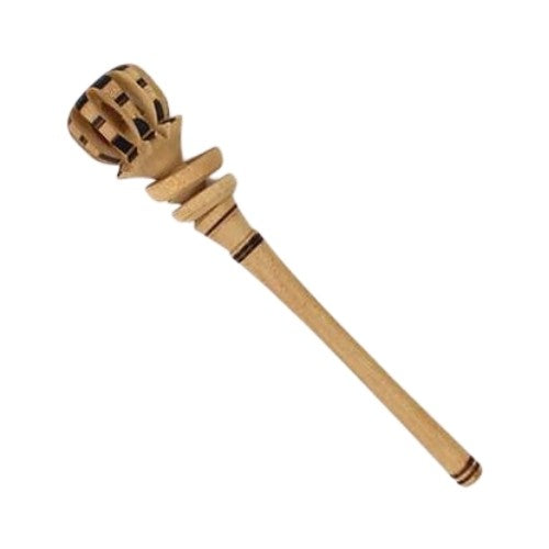 Large carved wooden Molinillo whisk for frothing drinks